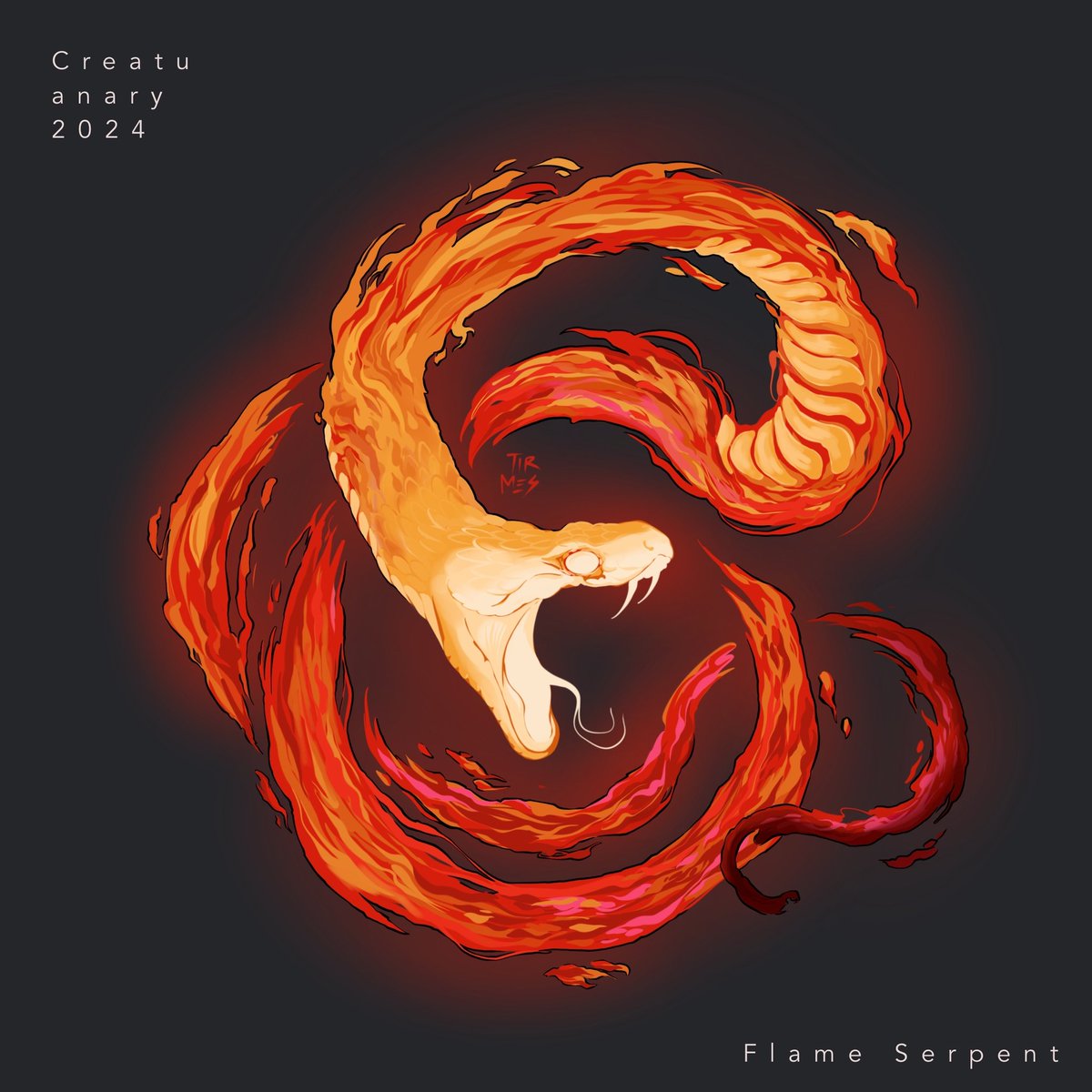 TirmesArt's tweet photo. Día 4: Flame Serpent 🔥🔥🔥
#artchallenge #creatuanary #creatuanary2024 #creatuanary24 #creaturechallenge #rafater #joshuacairos #dibujantenocturno #artlovers #noAI https://t.co/JhNoscbqoO