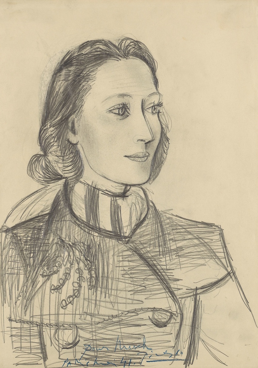 pablocubist's tweet photo. Portrait of Nusch Éluard, 1941 https://t.co/p3Mu4kMywG https://t.co/sahONgrlon
