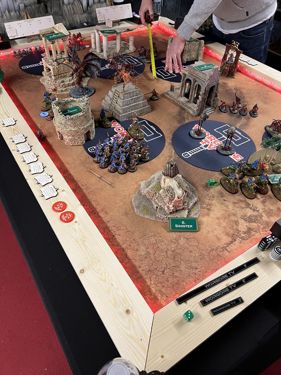 WORGORE's tweet photo. Cheeky game against @dacapt81 in Limited resources tonight. 
Those khorne hit hard! 
#WarhammerCommunity #ageofsigmar #khorne #seraphon https://t.co/WEEVFjJRr7