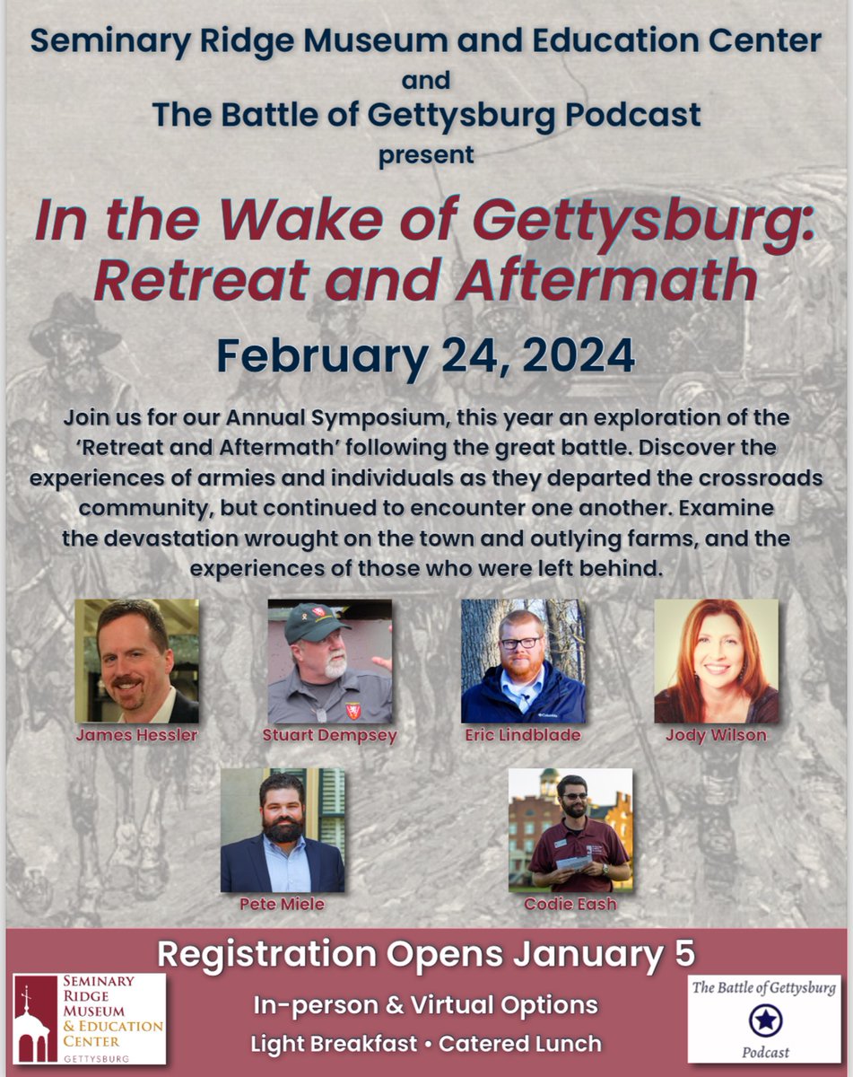 Hope you can join us (in-person or virtually) in February!

#stillpodcasting

#stillguiding

#historynotcontent

#historypodcast

#thegettysburgpodcast