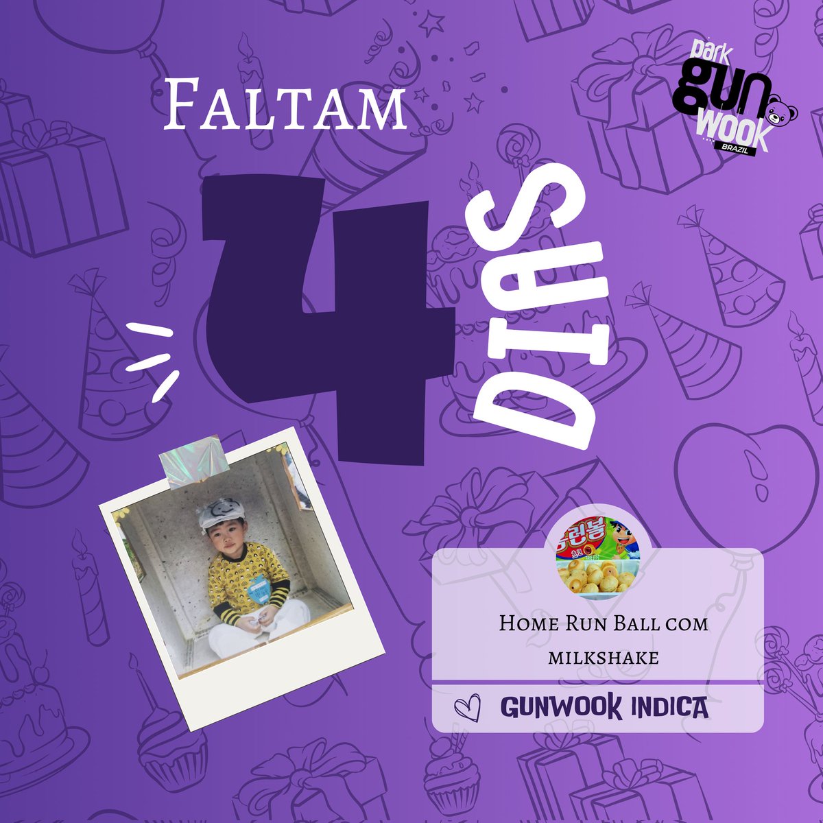 GUNWOOKBRASIL's tweet photo. 𝑺𝑾𝑬𝑬𝑻 𝑮𝑼𝑵𝑾𝑶𝑶𝑲 🪄 — FALTAM 4 DIAS 🎂
#SWEETGUNWOOK #PARKGUNWOOK https://t.co/nwZSh39UUD