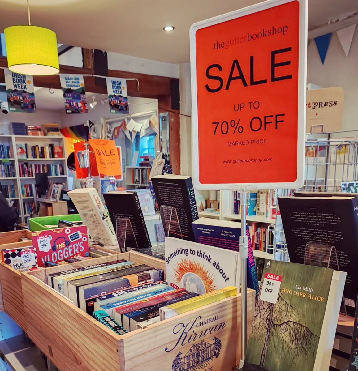 GutterDalkey's tweet photo. Our annual #JanuarySale is on in #Dalkey, just in case you did not get enough #reading material at #christmas.
#notgoingtolastforever #getthemwhiletheyarehot #thembooks
#bookshoplove #bookshopsoftheworld #sale #bookshopsofireland #bookshopsofdublin #bookstorelove #lovereading https://t.co/PWEMl74CJn