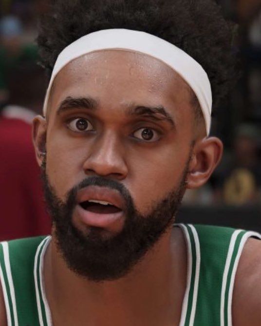 nba2kcmty's tweet photo. 2K, Derrick White needs an updated face scan. He shaved his head 👀 #NBA2K24 https://t.co/2xB4r8LAdx