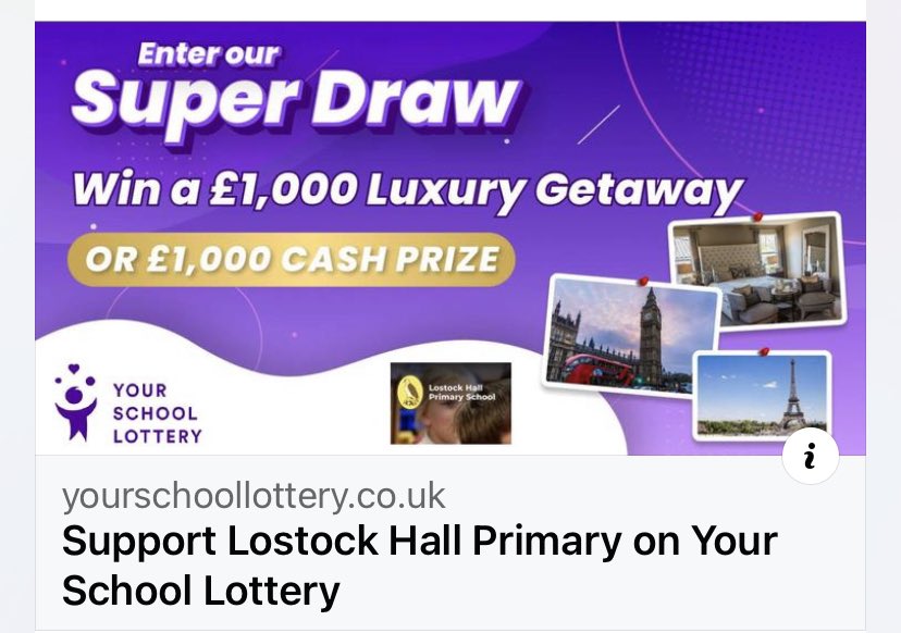LostockPta's tweet photo. Have you signed up to our school lottery yet? 👇
https://t.co/cIdGhHszDT https://t.co/tJW9lCWBBm