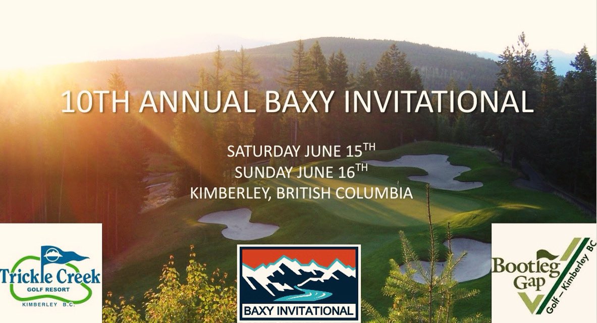 Coming back to the area where it all began! <a href="/bootleggapgolf/">Bootleg Gap Golf</a> <a href="/tricklecreekbc/">Trickle Creek Golf</a> now it’s your turn to shine in the 10th Annual Baxy Invitational benefiting @RMHCAlberta