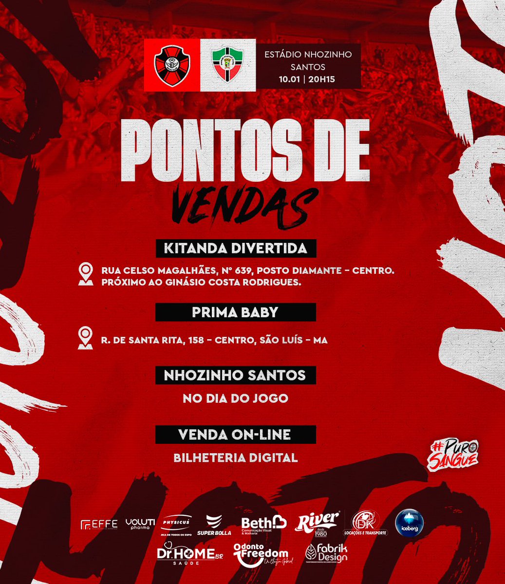 motocluboficial's tweet photo. Torcedor, o Papão vai a campo no domingo, mas você já pode garantir seu ingresso para o jogo de quarta-feira (10/01), às 20h15, contra o Pinheiro pela estreia do Maranhense. E vai ser na nossa casa, o Nhozinho Santos! https://t.co/U4Xm82pSjQ