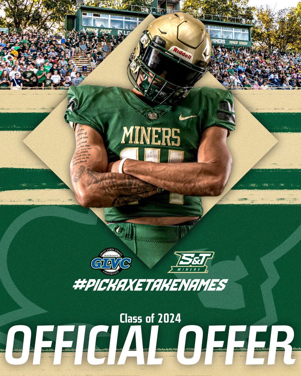 Extremely blessed and grateful for a D2 offer from <a href="/Miners_FB/">S&T Football</a> .  Thank you to <a href="/CoachSurrattMST/">Coach Surratt</a> for the opportunity!!

<a href="/Coachbfaircloth/">Coach Faircloth</a> <a href="/trent_easley/">Coach Easley</a>