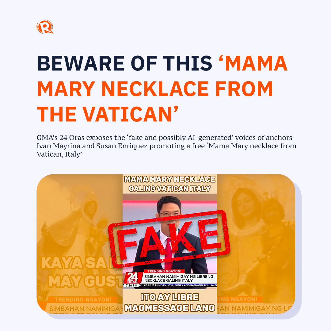 It’s the latest incident of fraudsters exploiting the deep religiosity of Filipinos. #EyeOnAI More in this #InsideTrack: trib.al/WHQANEK