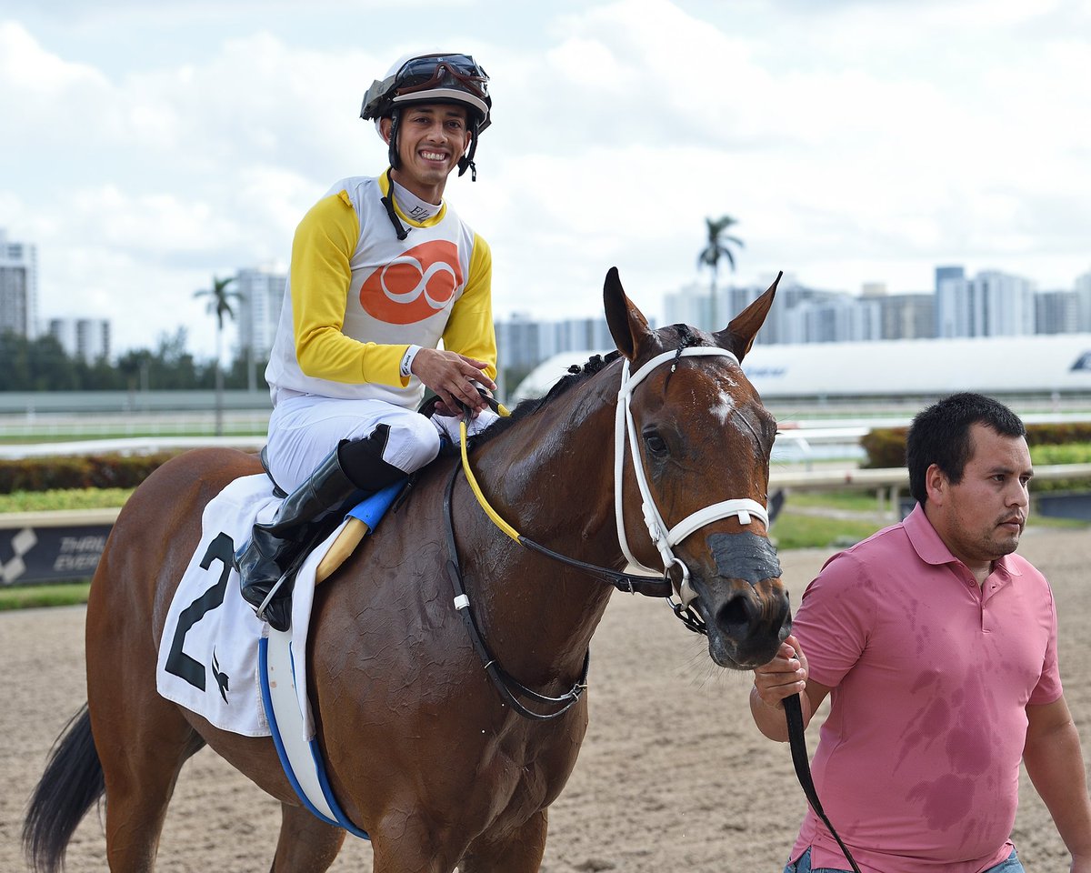 SaffieJosephJr's tweet photo. #5Jan Blueish
Jockey: Edgard Zayas
Trainer: Saffie Joseph, Jr.
Owners: Daniel Alonso / Three Boys Farm / Paraiso Investments / Saffie Joseph, Jr.
1️⃣5️⃣th victory for Saffie Joseph, Jr. #GulfstreamPark #ChampionshipMeet Friday, January 5, 2024
📸 @coglianesephoto https://t.co/CeRGjyMONI