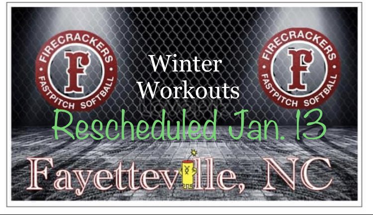 firecrackersmm's tweet photo. Mother Nature 🌧️ remains undefeated. 
With a heavy forecast for rain tomorrow, we are going to push winter workouts back until Jan. 13. 

Stay warm and stay dry 🧨🥎❤️ https://t.co/XWC5hbQtfK