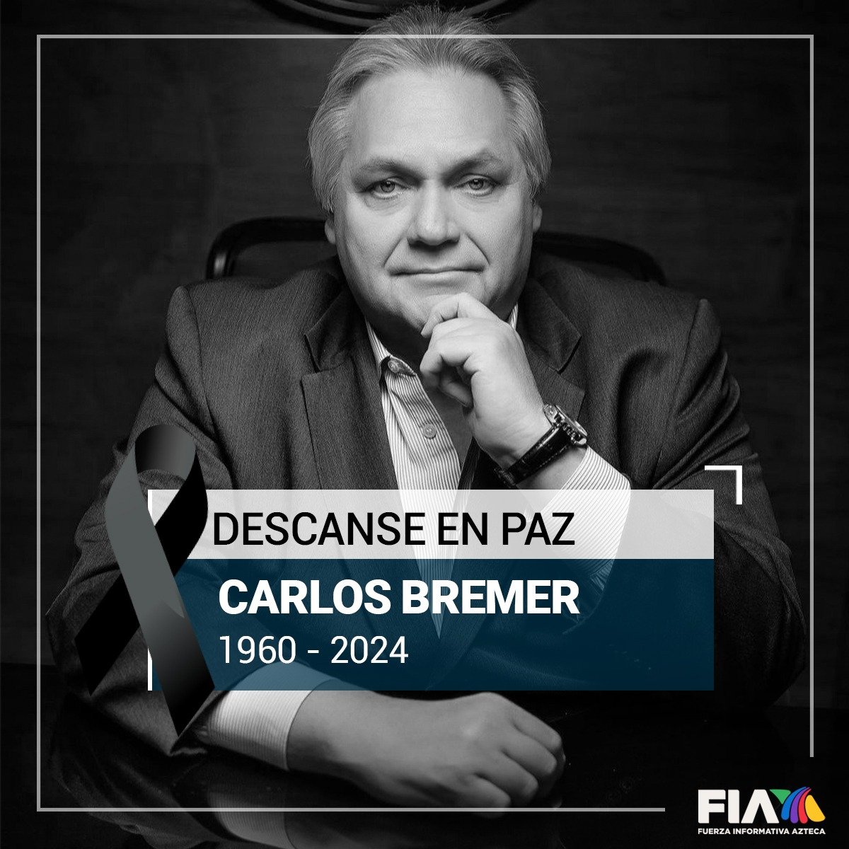 🚨#ÚLTIMAHORA | Se reporta el fallecimiento del empresario Carlos Bremer a los 63 años de edad tras complicaciones de salud.

#QEPD 🙏