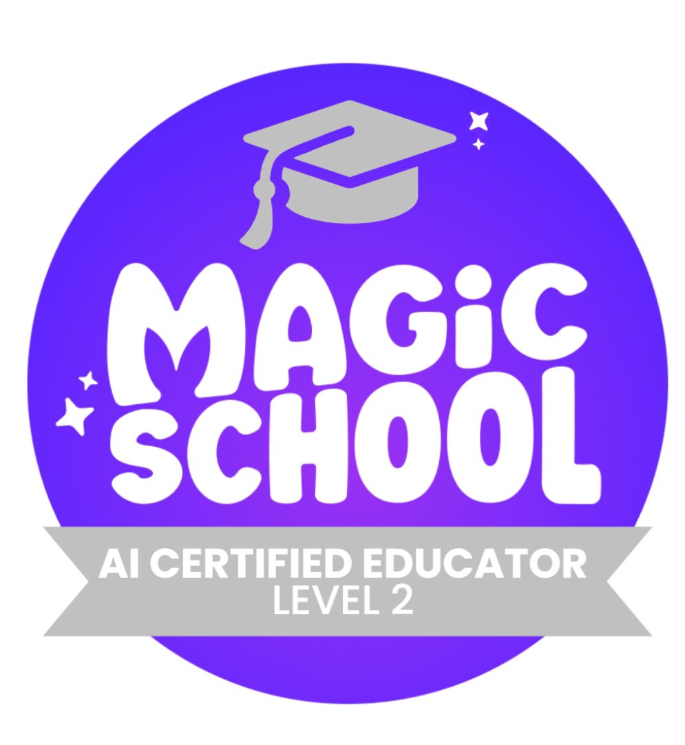 BESteveAvery's tweet photo. Woot Woot! 🥳I have completed
the MagicSchool Al Certification Course (Level 2). MagicSchool is the leading Al Platform for educators - helping teachers lesson plan, differentiate, communicate clearly, and more! https://t.co/kNJu9Uv2ft