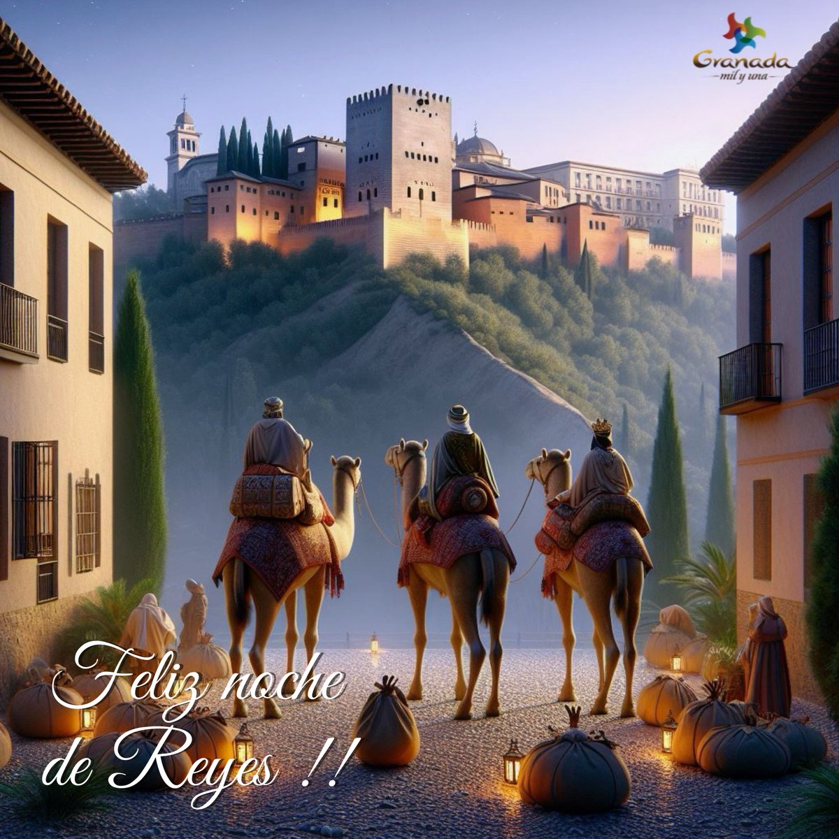 👑🎁 Feliz Noche de Reyes 🤩!! #Granada #Milyuna cc @dipgra