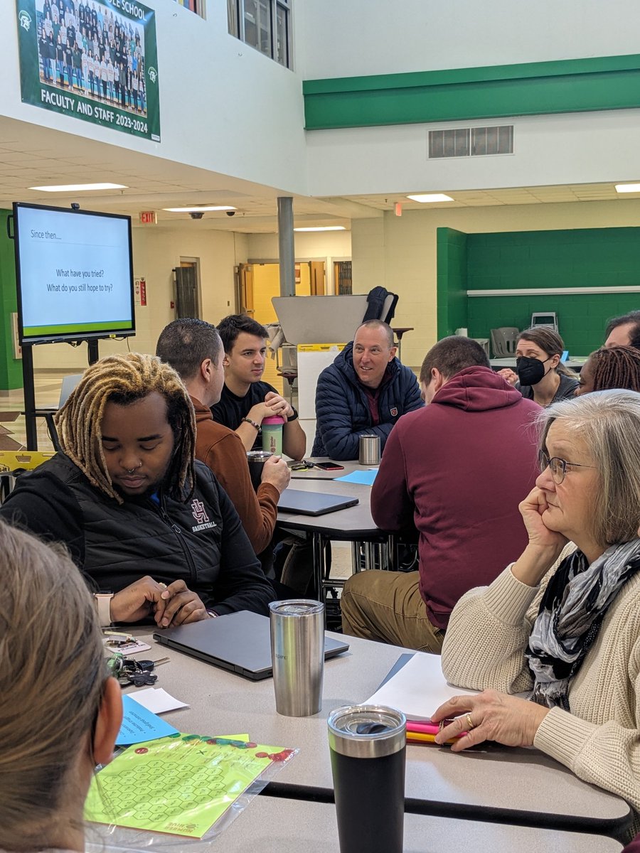 whitekwps's tweet photo. Inquiry, small groups, learning stations, productive struggle rocks, intentionality....all words spoken for #mathworkshop PD this morning with @Lempp5!  Even @jvanheukelum was in on the action! #teachersmakemehappy https://t.co/NI7XWkYiyn