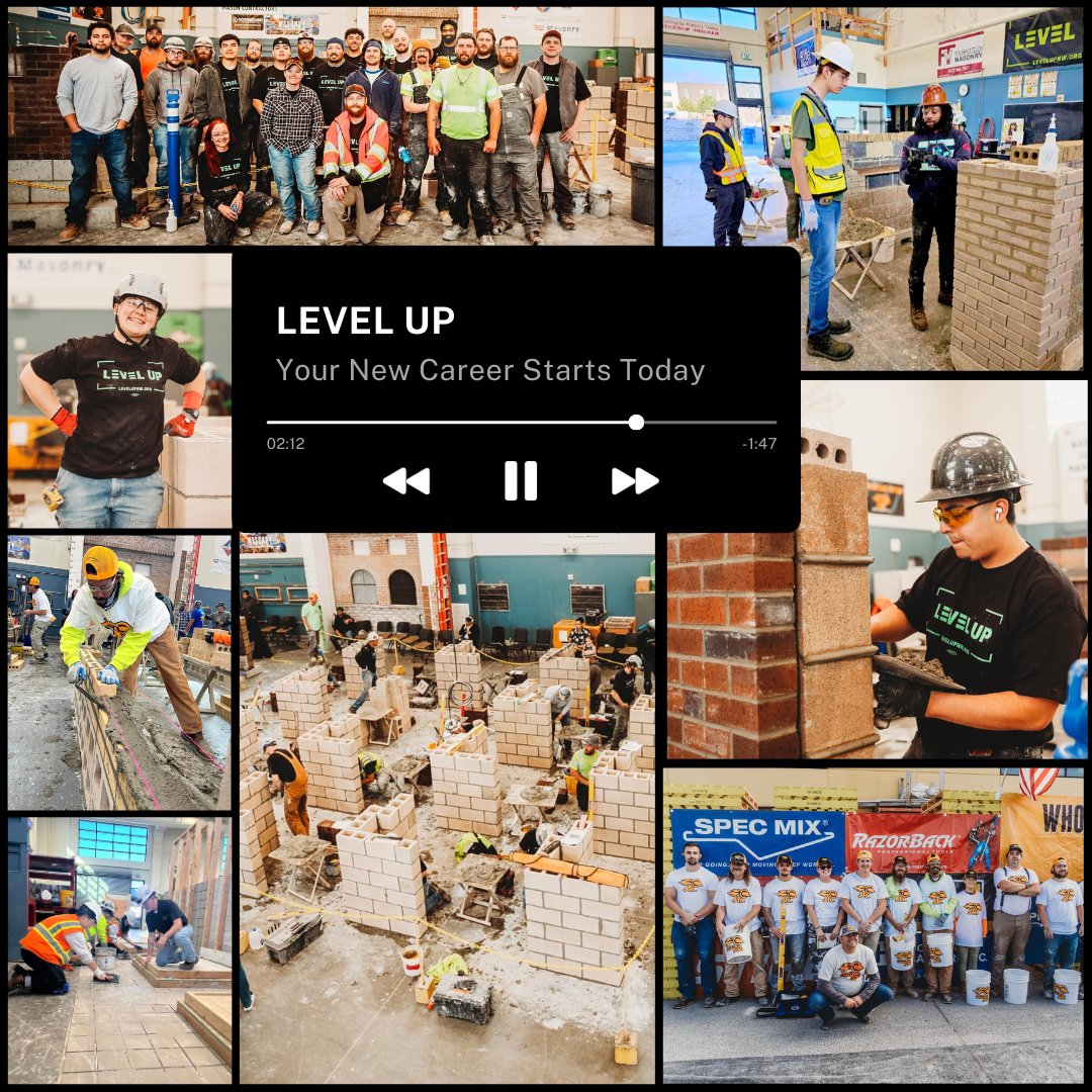 levelupnw's tweet photo. Time to press play on your NEW career! ▶️ 2024 is finally here and we're ready to help you embark on a new journey... 👊Call (206) 768-8333 #apprenticeships #bricklayer #marble #tilesetter #PCC #restoration https://t.co/TRerfSPOtR