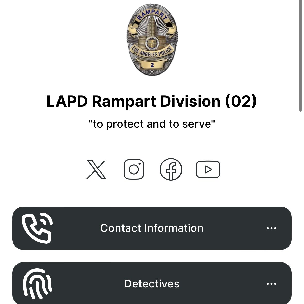 Click the link in our bio for more information and resources from Rampart, LAPD HQ, and the City of Los Angeles