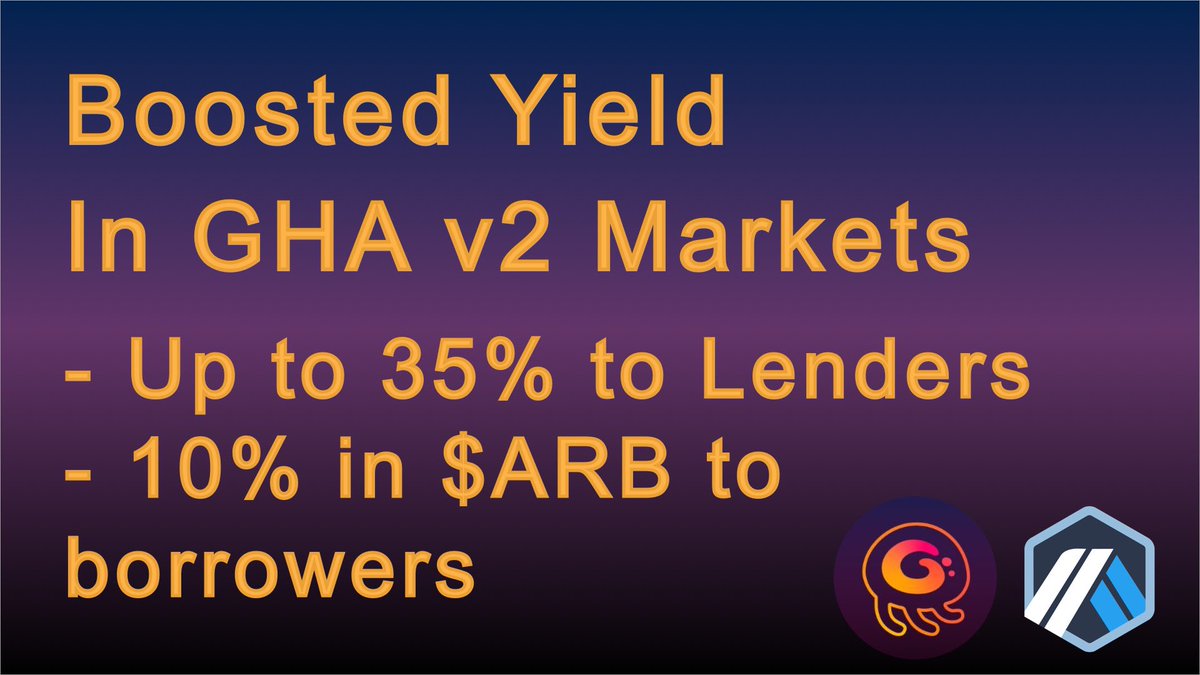 ✅Up to 35% APR to Lendoors
✅10% APR $ARB Airdrop to Borrowoors 🪂

No hype just yield: ghastprotocol.com/marketv2