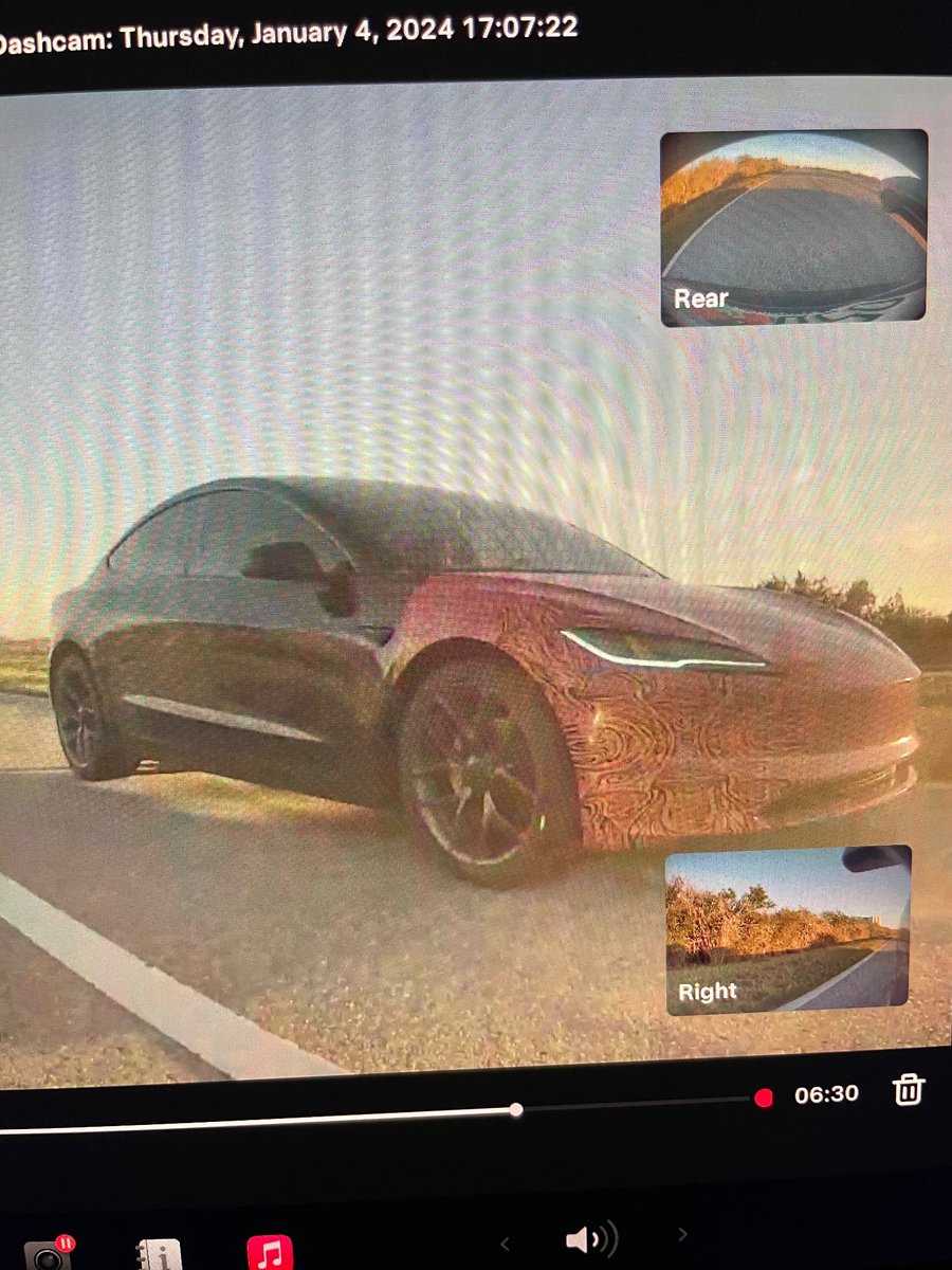 dhuth4's tweet photo. Possible Tesla Model 3 Highland Performance here in Florida? Can’t quite tell… the driver made a double uturn to get away @Teslarati @InsideEVs @cleantechnica @NotATeslaApp https://t.co/P52LJJG8UY