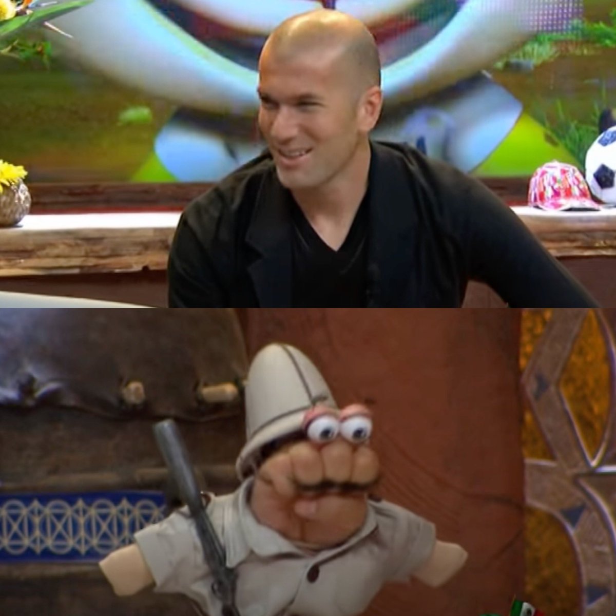 TheMrXOfficial's tweet photo. Si quieres saber qué tan poderosa era Televisa antes: En un mundial trajeron a Figo y a Zidane para que una mano los albureara. https://t.co/FqJjqXZLs1