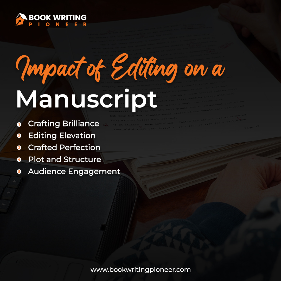 The impact of editing on a manuscript is multifaceted, influencing everything from language and structure to marketability and overall reader experience. 

#bookwritingpioneer #bookpromoting #websitesforauthors #booksbooksandmorebooks #bookwriting #bookmarketing #bookediting