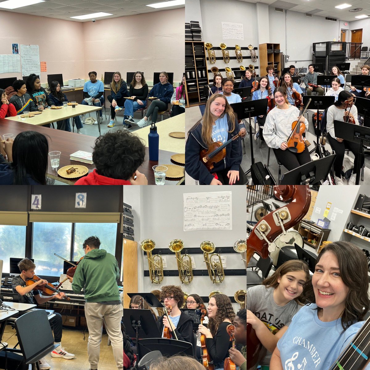 Some of our SSHS orchestra seniors visited <a href="/RVC_SSMS/">South Side Middle School</a> today. We want to thank them for such a warm welcome!  Our students love to use their skills and talent to give back to the <a href="/RVCSchools/">Rockville Centre School District</a> community. ❤️🎶❤️🎻❤️