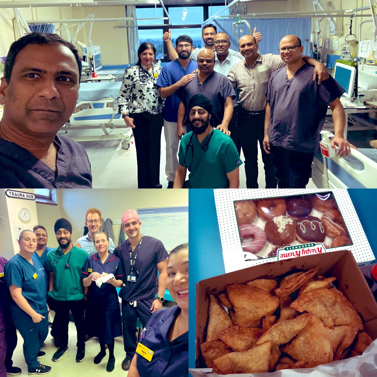 doc_hnaqvi's tweet image. The SAS crew on ortho sharing life wisdom &amp;amp; TTOs skills, just true admiration for them😊

#teammedicine brilliant as ever❤️ 

Samosas have been a mantra for wellbeing &amp;amp; connection🙏🏾

🙏🏾 to those who do their work without question, it’s not forgotten❤️

#Day3of6
@SWBHnhs