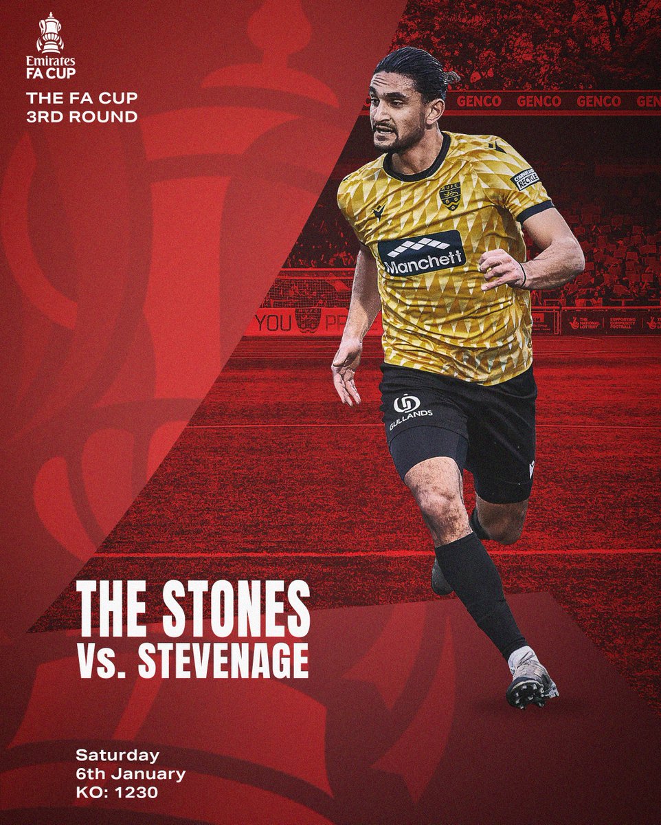 Not that you needed reminding, but there's a game on at Gallagher today. 👀

🆚 <a href="/StevenageFC/">Stevenage FC 🔴⚪</a> 
🏆 FAC 3rd Round
🕐 1230

Match Info: tinyurl.com/5yfdnrvn

The turnstiles open at 1030, please allow extra time to get into the stadium.