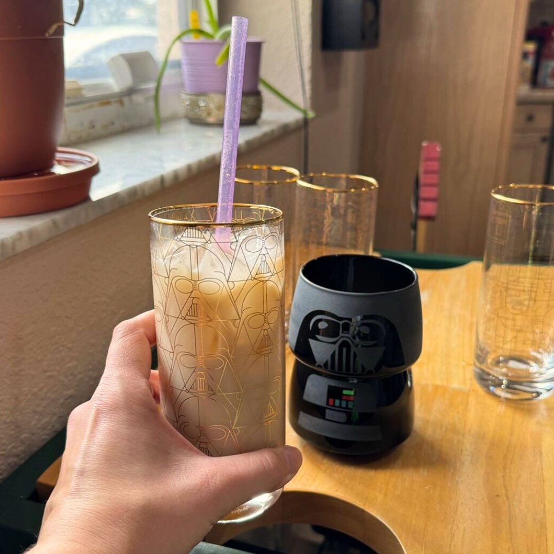 JoyJolt's tweet photo. Warning: Side effects of these cups may include uncontrollable thirst and a sudden urge to rule the galaxy. 🌌

Tag a friend who needs a dose of Dark Side hydration!

#joyjolt #joyjoltmoments #withjoy #starwars #darthvader #glassware https://t.co/5XCDMZhAHK
