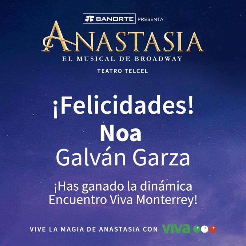 EscenarioOCESA's tweet photo. ¡Felicidades a lxs ganadorxs de un boleto de avión doble para viajar desde Guadalajara y Monterrey y reencontrarse con sus seres queridxs en la Ciudad de México! Juntxs disfrutarán de la magia de Anastasia El Musical de Broadway en el Teatro Telcel. https://t.co/X6iCSa6a97