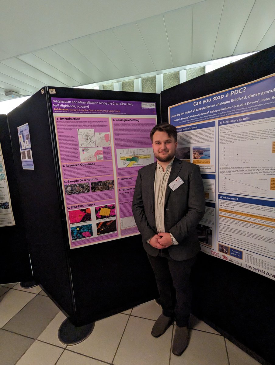 I've had a very productive time at @vmsg2024 with @ManchesterVolc. Good to be back where I did my undergrad, as well as obtain great feedback and insights into my PhD project titled 'magmatism and mineralisation along the Great Glen Fault, Northwest Highlands'.