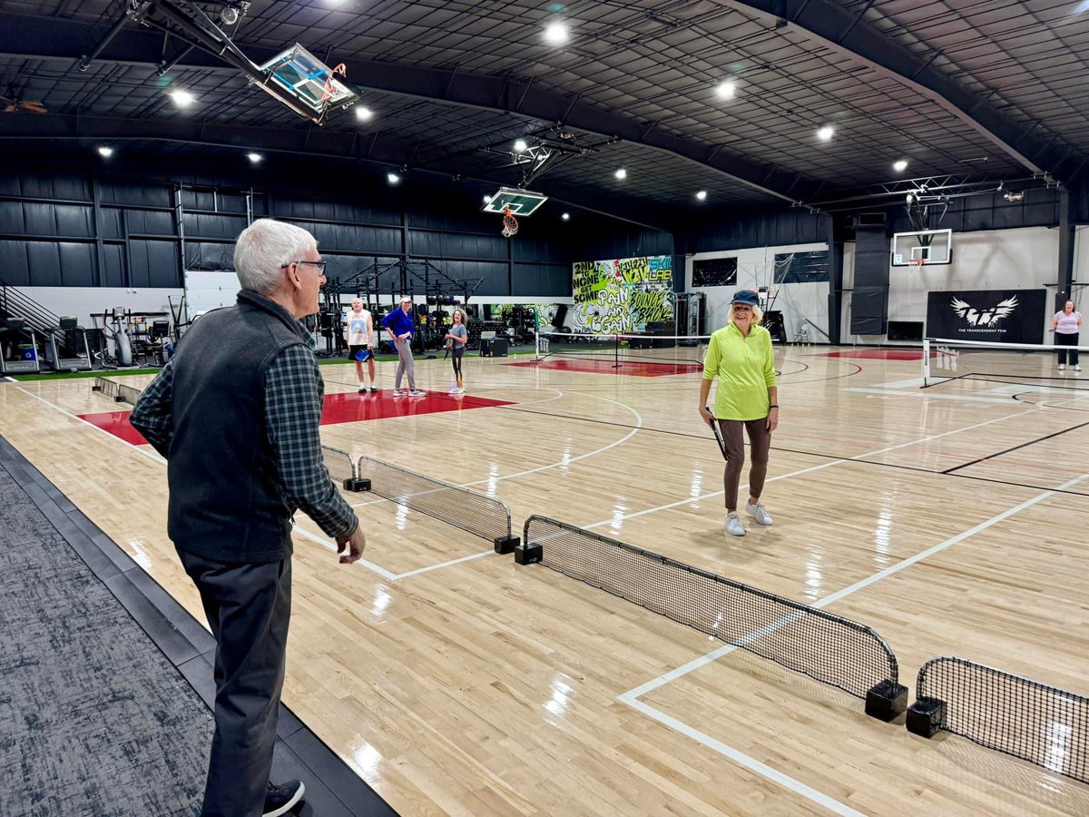 GovEvers's tweet photo. Stopped by to surprise Kathy at pickleball after a busy day visiting state agencies and meeting with state workers. A great way to end the day! https://t.co/6AaJx2GEdK