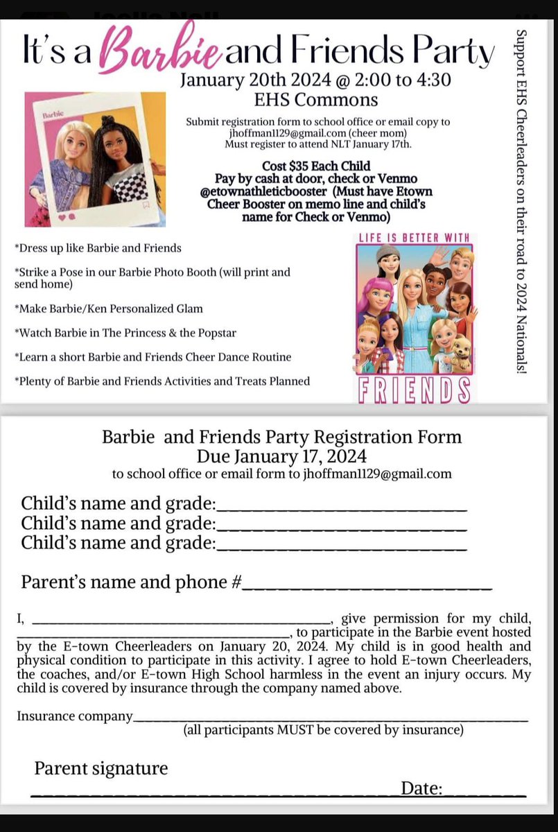 JoellaNall's tweet photo. Come to our Barbie party!  Big fun!! https://t.co/fxYHNKq22m