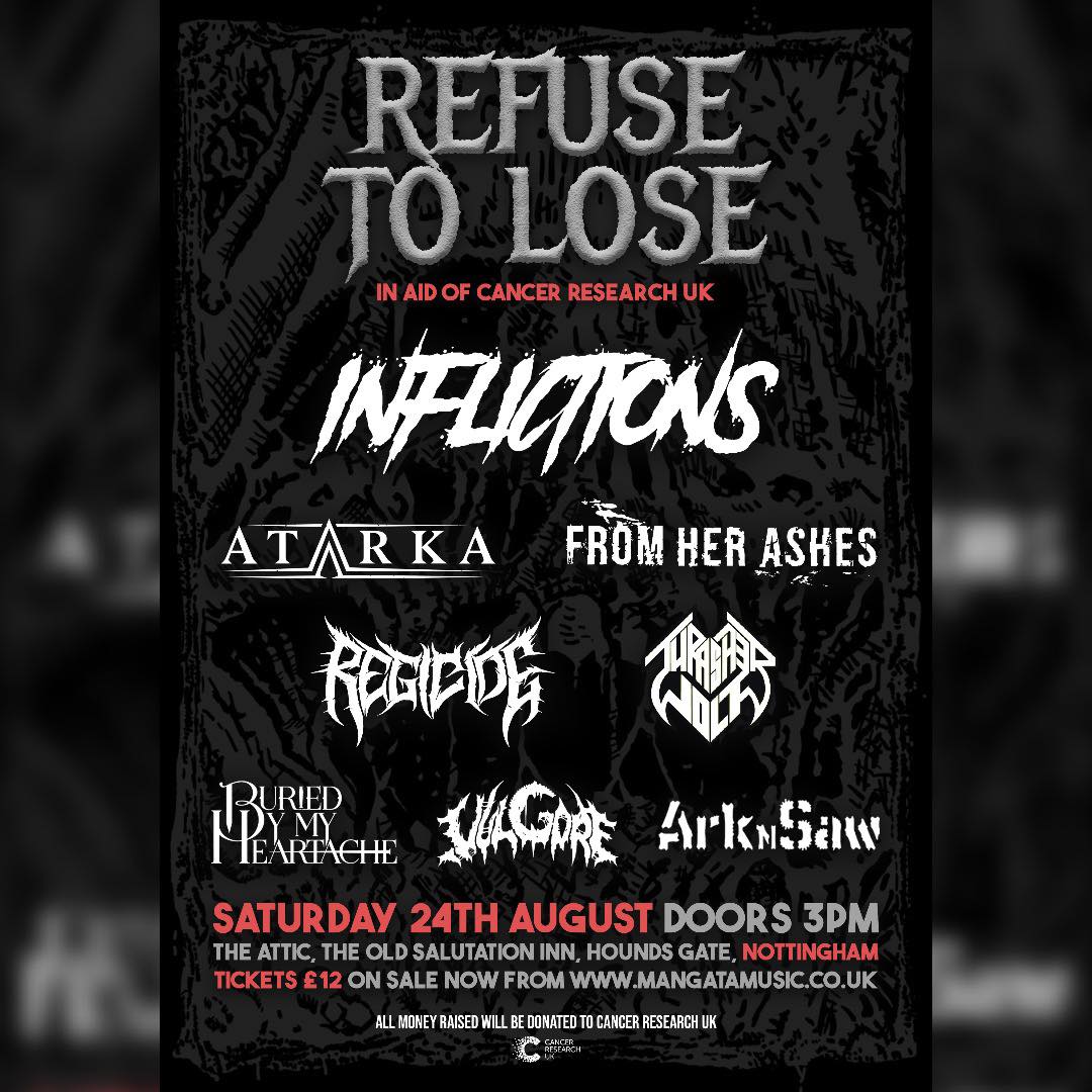 First show announcement for 2024!

💪REFUSE TO LOSE💪 Charity Event at the Old Sal Inn in Nottingham, raising funds for @CR_UK!

Tickets (£12) and Event Info available through our linktree:
linktr.ee/BBMHTheBand

#BuriedByMyHeartache #metalcore #melodic #charity #refusetolose