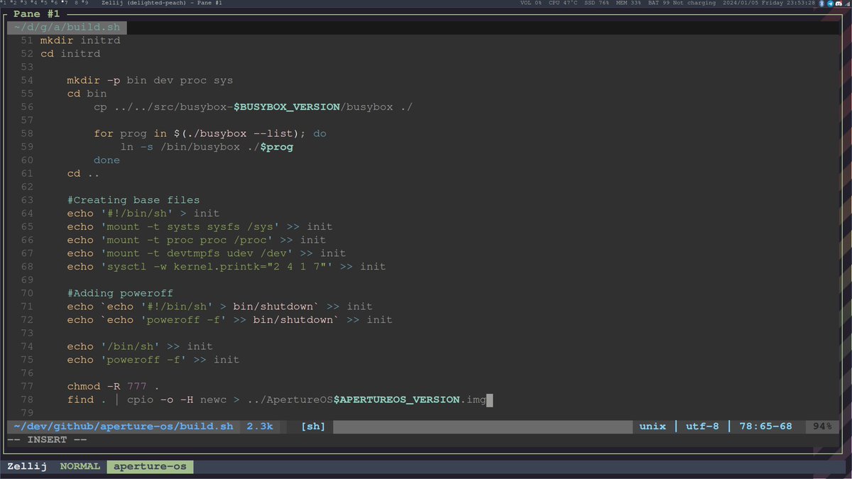 wolfy_42's tweet photo. @system76 @system76  Working on my minimalist system's build script https://t.co/NWxxqPsCBp