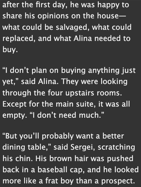 solaralin's tweet photo. Tangled together on the bed with sweat cooling from her skin, Alina curled against his chest and said, “I’m going to sell the house.”

Featuring: strawberrygirl!Alina and biker!Sasha talk about the future

https://t.co/zYZh3w334t

(1/4) https://t.co/136Dufos27