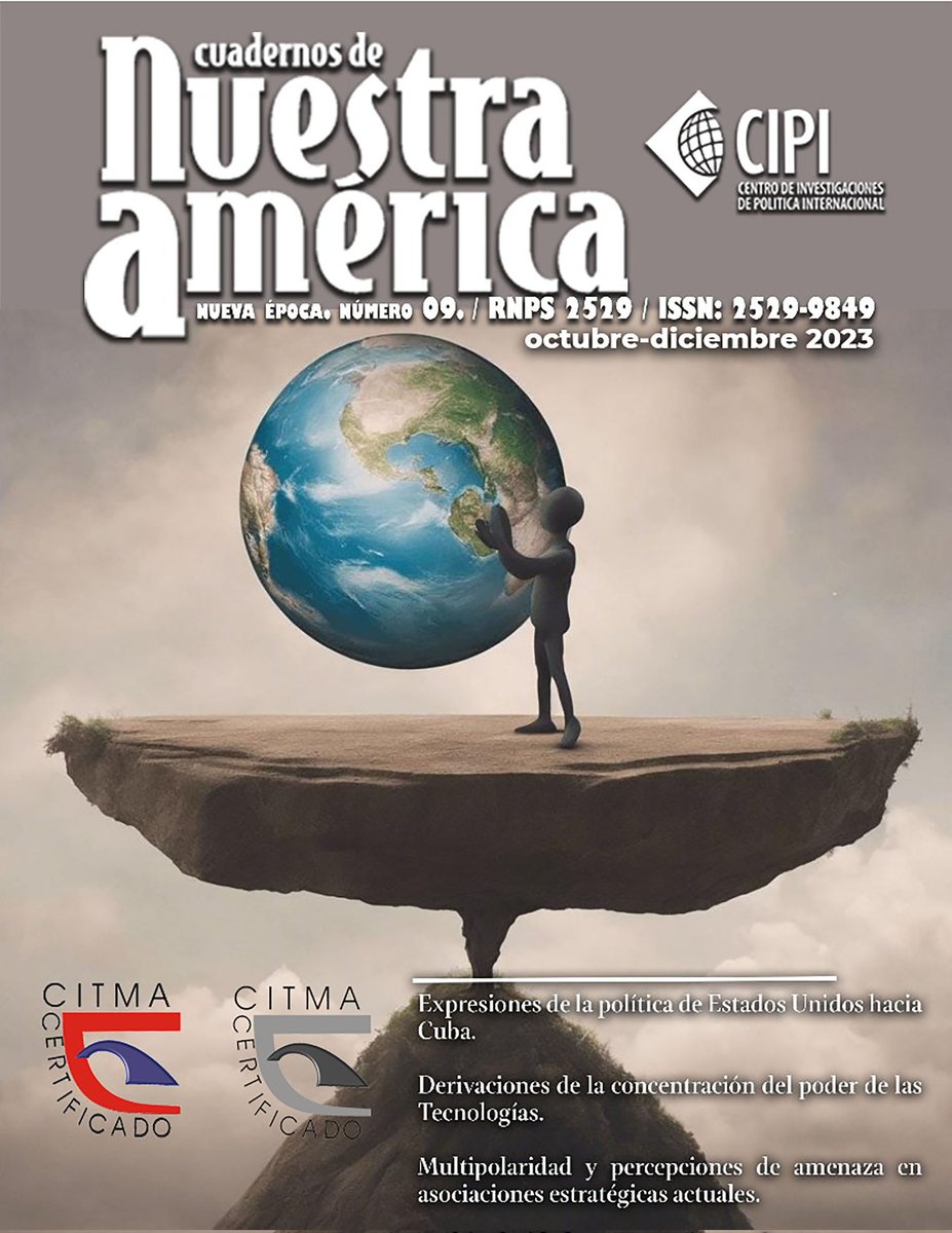 CNA_CIPI's tweet photo. ‼️Disponible el No. 09/2023 de Cuadernos de Nuestra América. Puede consultarse en este enlace 👇
https://t.co/n2a3Ekxvm3 https://t.co/LvUrGLjvL0