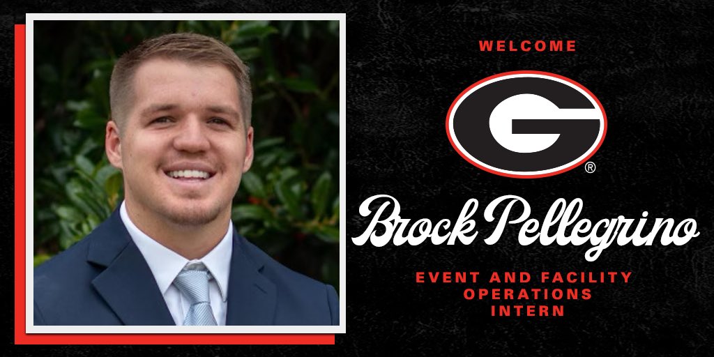 Excited to welcome <a href="/BrockPellegrin1/">brock pellegrino</a> to UGA as an intern with Event and Facility Operations. #GoDawgs