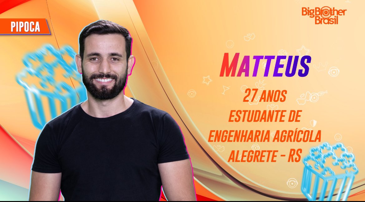 BardaSamira's tweet photo. 🍿PIPOCA 🍿

Matteus 
27 anos 
Estudante 
RS https://t.co/AWbwkgOpAP