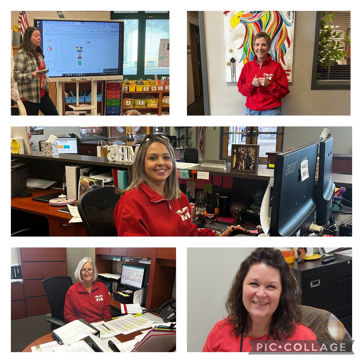We are Milford ! ❤️ Love the ⁦<a href="/Milford_Schools/">Milford Schools</a>⁩ Spirit across the district. First Friday tshirt day- thanks Della Morris for the idea! ⁦<a href="/Milford_Super/">MilfordSuper</a>⁩ ⁦<a href="/PaulDaneducate/">Paul Daniels</a>⁩ ⁦@DrDunnEdu⁩