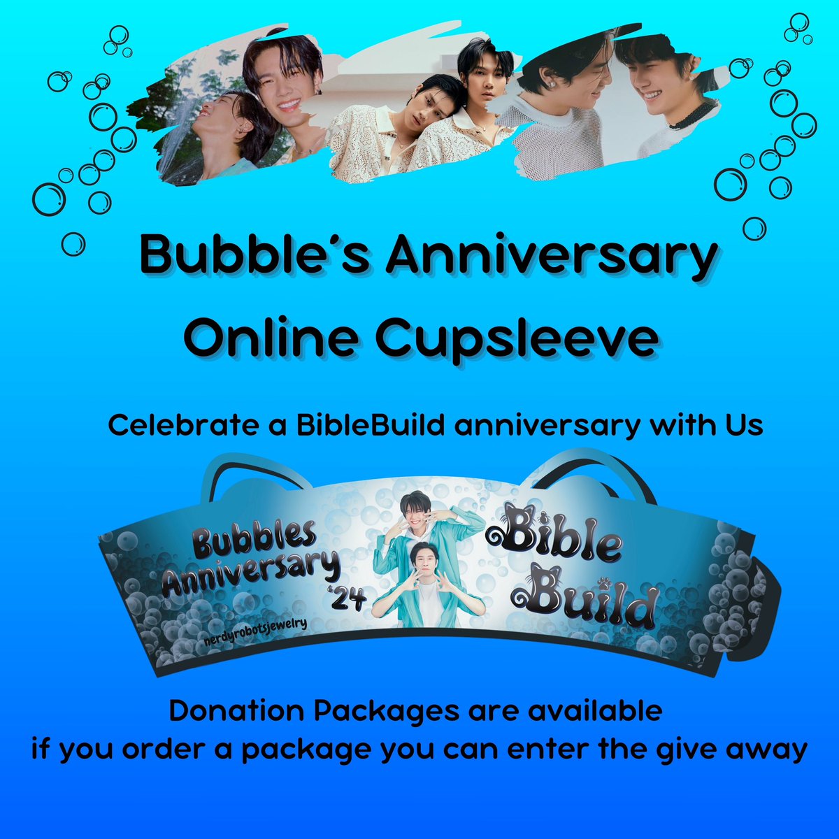 Nerdy_Robots's tweet photo. Come celebrate online with us we have been though so much let’s enjoy the little things!🫧🦋 https://t.co/0QvgKNLSBu