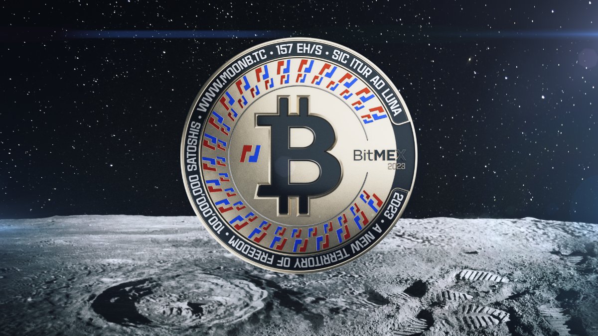 BitMEX will send a Bitcoin to the Moon from Cape Canaveral Space Force Station Florida + on January 8 at 02:18 am ET Engraved with a public address : (1MoonBTCixFH3XTrWRCbMpK23o74nQrA1Q) and a private key. -The tentative arrival date on the Moon is February 23, 2024.