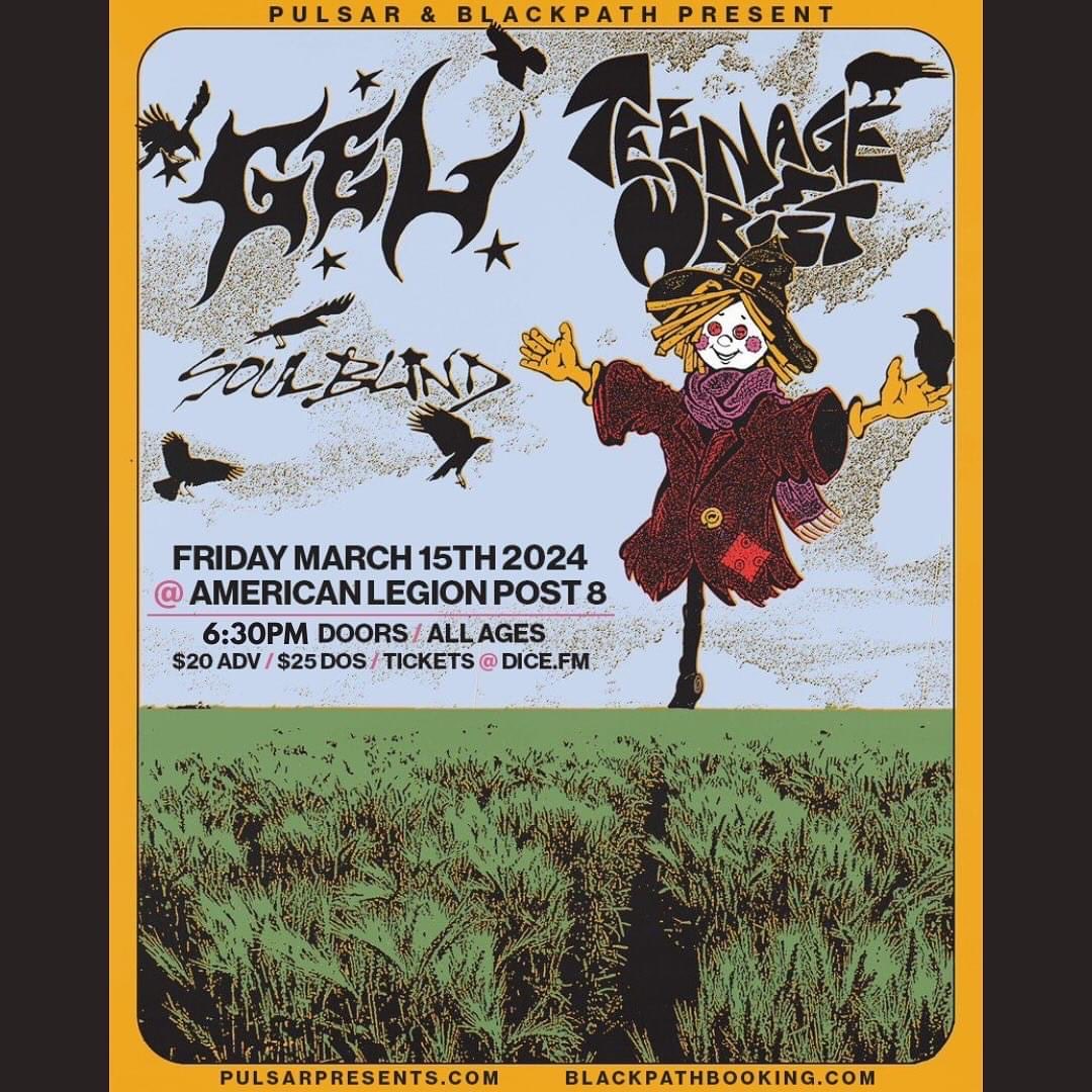 *SELLING FAST!* *ON SALE NOW* @PulsarSmash702 & @blackpathlvhc presents: Friday March 15th at American Legion Post 8 w/ @GELhc @TeenageWrist & @soulblindhv !! Tickets are $20 each and I Deliver 702-498-4488 !! Show is all ages! Retweet!!