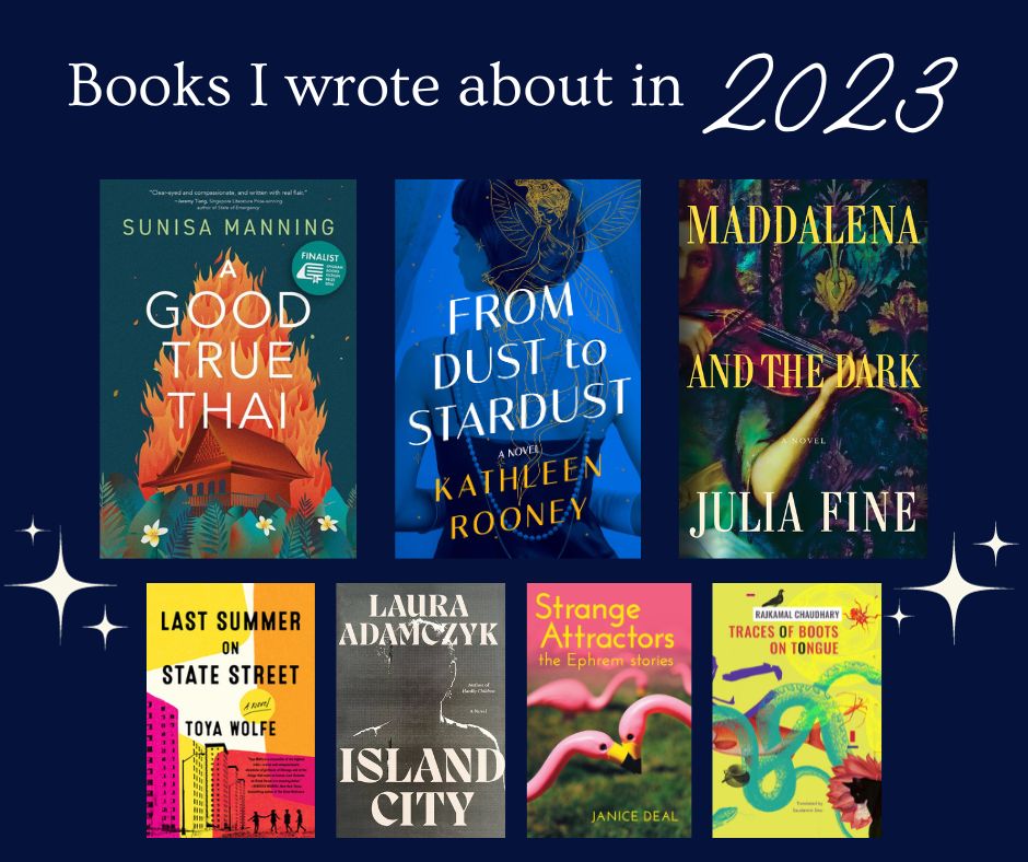EJNeukirch's tweet photo. 2023 was a great year for reading AND writing about books! Grateful for the chance to review incredible new works by Chicago authors @finejuli, @KathleenMRooney, @janicemdeal &amp; @Laura_Adamczyk, and to interview @ToyaWolves &amp; @sunisasn. #BooksWorthReading 🧵 https://t.co/7QRISBnTWo