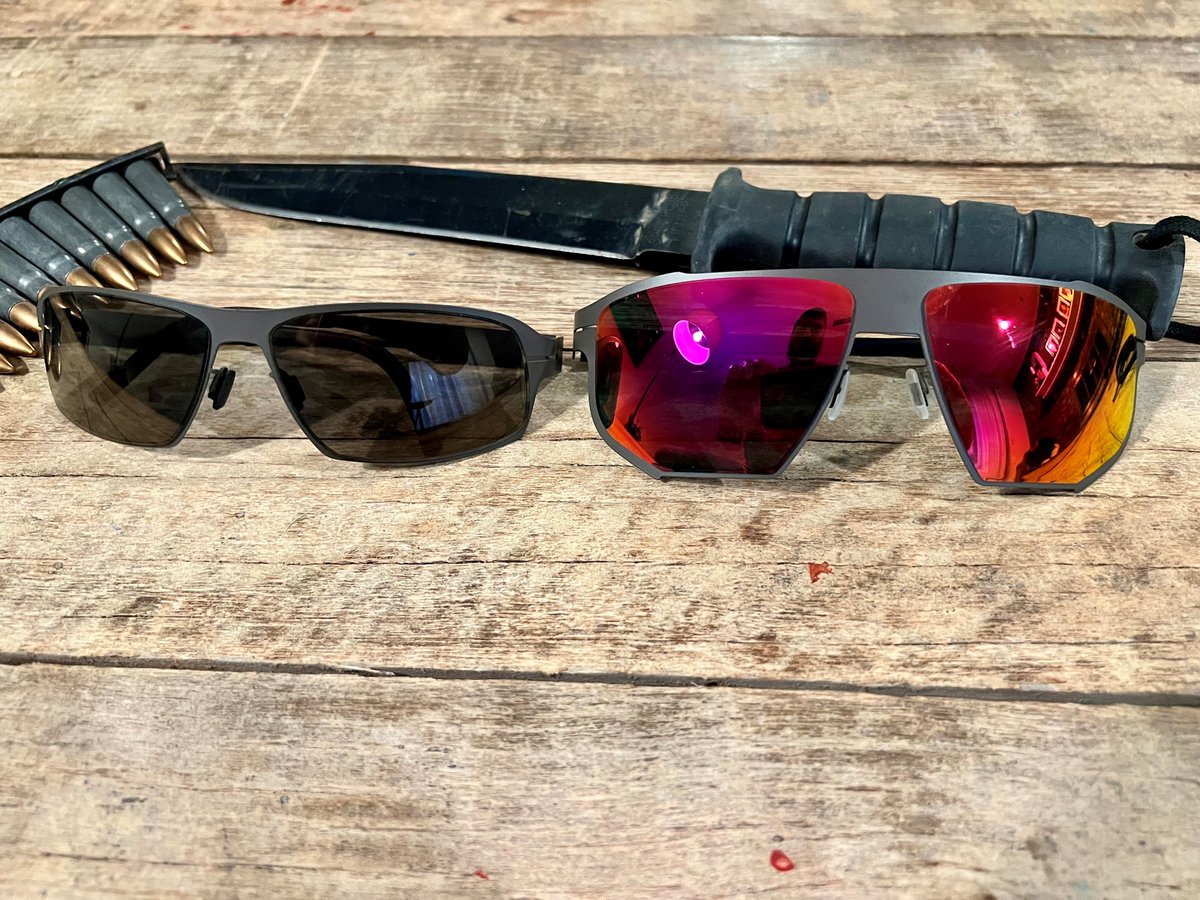 metloptix's tweet photo. A sneak peek of two prototype tactical eyewear designs available with prescription or non prescription ballistic lenses. Offering multiple lens colors and coatings, including clear. Frames are made of freakin' metal (Not cheap plastic)! #tactical #eyewear https://t.co/vTcssDaBfx