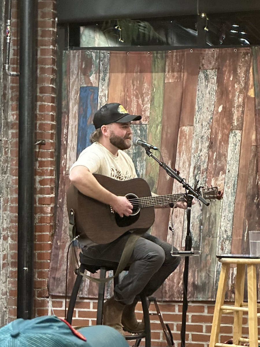 Our very own Caleb Grindstaff on the stage in the main tap room !!! Playing great tunes !! Come have a pint and as always #DontBeAStranger