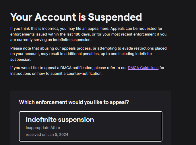 beauty_banger's tweet photo. @TwitchSupport 
My account has been suspended for VODS publish under a different (older) Community Guidelines.
Reviewing the VODS ( which are saved on a backed drive) all attire was presented in appropriate scenarios; i.e a beach/ a pool/ a tub etc. I understand that there are changes being made. but we simply must do better to protect channels abiding to rules put in place.