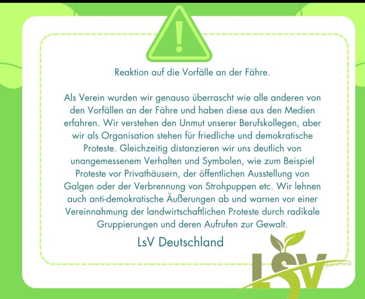 Friedlich Demonstrieren ist unser Motto LsV-BW.de unangemessenes Verhalten und Symbolen geht garnicht ‼️