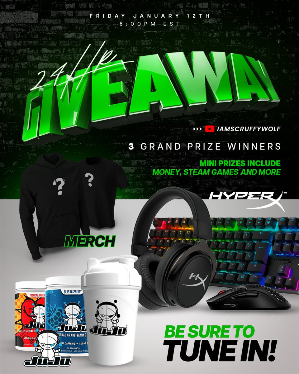 NEXT WEEK! FRI JAN 12TH! 24HRS! GIVEAWAY! @ 6PM EST!!!!