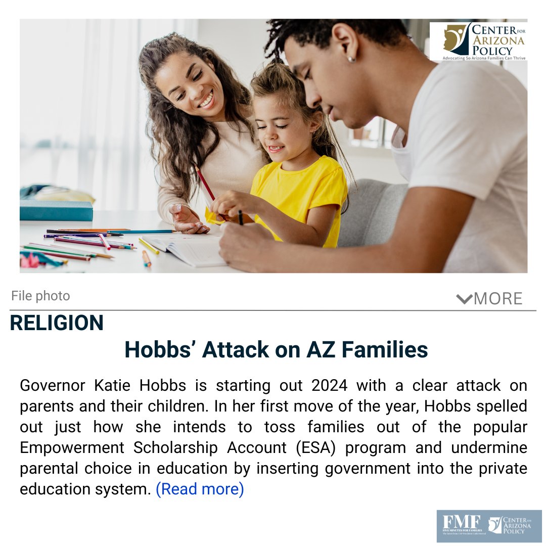 azpolicy's tweet photo. Governor Katie Hobbs proposes significant changes to the #ESAprogram, potentially undermining parental control in education. Matt Beienburg from #GoldwaterInstitute debunks her claims. See this week's #5MInutesforFamilies to learn more: https://t.co/dTEAVcoRRg
INSTA LINK IN BIO https://t.co/R5L8lROmjK