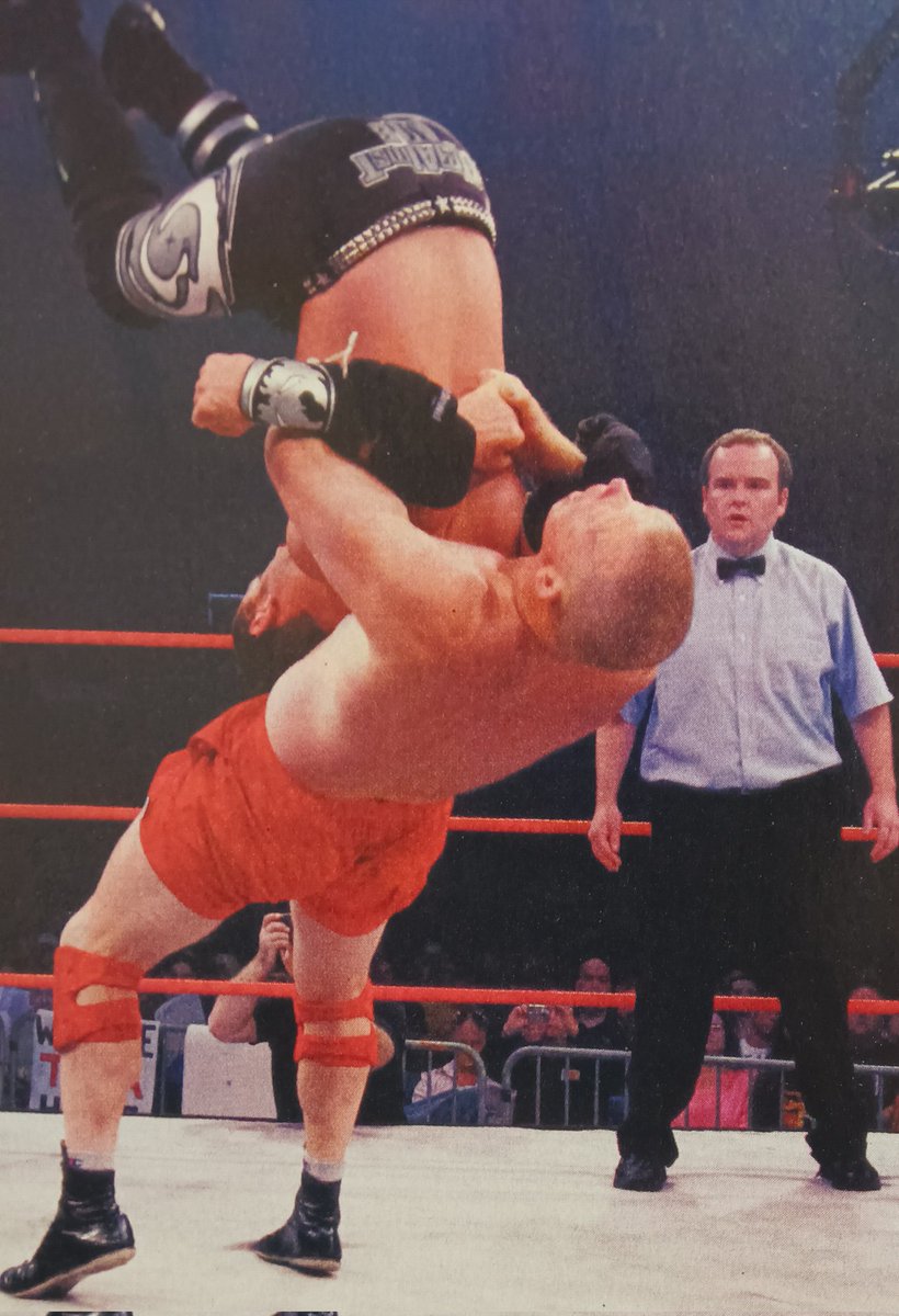 Bob Backlund delivers a textbook double-underhook suplex to Alex Shelley during their bout at TNA's Slammiversary 2007 PPV